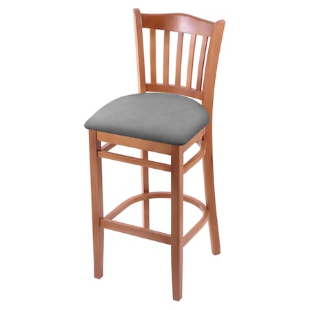 Holland Bar Stool Co 25" Counter Stool, Medium Finish, Canter Grey Seat 312025Med007